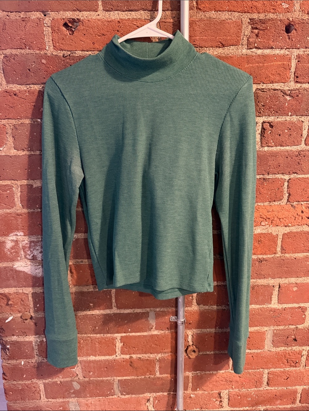 american eagle ribbed cropped long sleeve